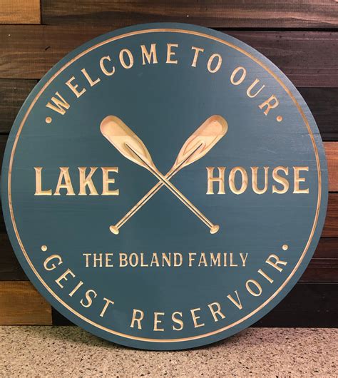 metal lake signs for boat houses|lake signs personalized.